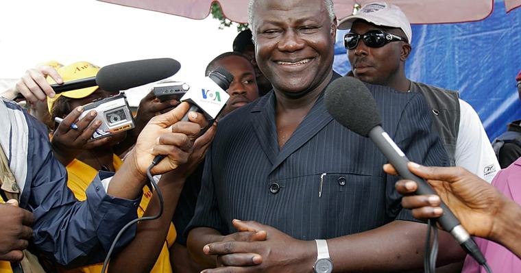 Sierra Leone ex-president Koroma returns after treason case dropped